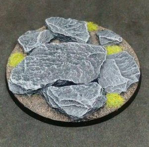 Baker Bases   Rocky Outcrop Rocky: 80mm Round Bases (1) - CB-RK-01-80M - CB-RK-01-80M