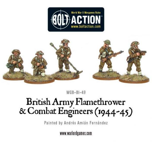 Warlord Games Bolt Action  Great Britain (BA) British Combat Engineers & Flamethrower Team - WGB-BI-49 - 5060200847213