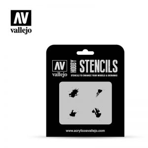 Vallejo   Stencils AV Vallejo Stencils - 1:35 Petrol Spills - VALST-TX004 - 8429551986656