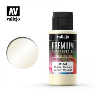 Vallejo   Premium Airbrush Colour Premium Color 60ml: Metallic Medium - VAL62041 -