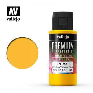 Vallejo   Premium Airbrush Colour AV Vallejo Premium Color - 60ml - Yellow Fluorescent - VAL62032 - 8429551620321