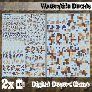 Green Stuff World   Decals Waterslide Decals - Digital Desert Camo - 8436574507546ES - 8436574507546