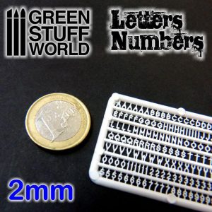 Green Stuff World   Modelling Extras Letters and Numbers 2mm - 8436554364350ES - 8436554364350