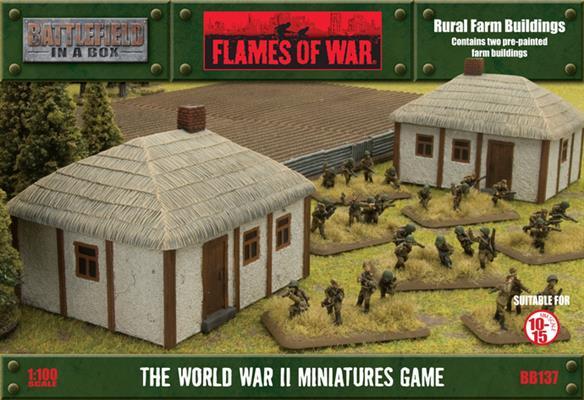 Gale Force Nine   Battlefield in a Box Flames of War: Rural Farm Buildings - BB137 - 9420020219397
