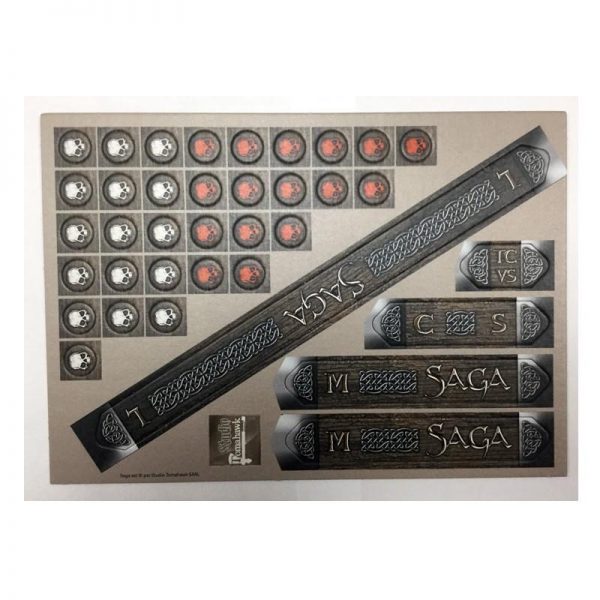 Gripping Beast SAGA  SAGA SAGA Cardboard Measuring Sticks & Tokens Set - SAGACARD01 -
