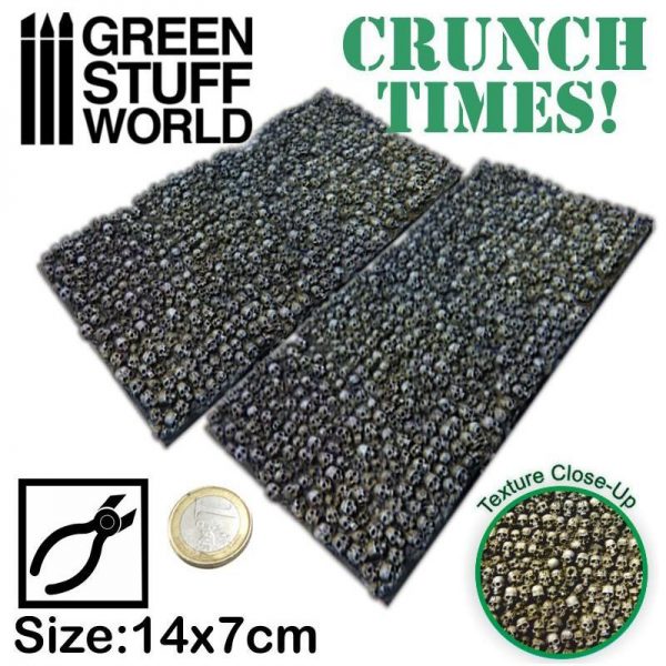 Green Stuff World   Modelling Extras Stacked Skull Plates - Crunch Times! - 8436574500264ES - 8436574500264