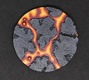 fyre slayers, 80mm resin base Lava realm salamanders 