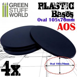 Green Stuff World   Plain Bases Plastic Bases - Oval Pill 105x70mm AOS - 8436574503913ES - 8436574503913