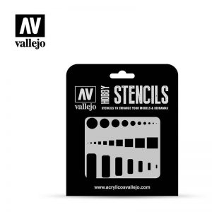 Vallejo   Stencils AV Vallejo Stencils - Access Trap Doors 1:32, 1:48 & 1:72 - VALST-AIR003 - 8429551986441