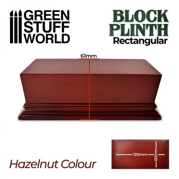 Green Stuff World   Display Plinths Rectangular Top Display Plinth 12x6cm - Hazelnut Brown - 8435646500683ES - 8435646500683