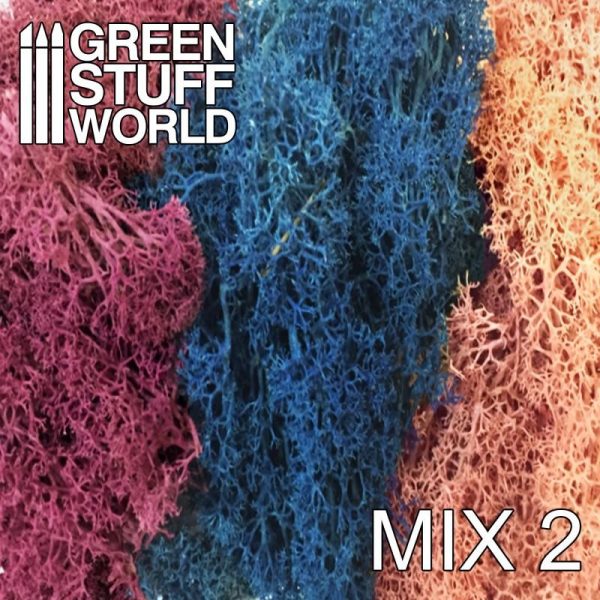 Green Stuff World   Lichen & Foliage Islandmoss - Blue Violet and Light Pink Mix - 8436554368259ES - 8436554368259