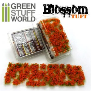 Green Stuff World   Tufts Blossom TUFTS - 6mm self-adhesive - ORANGE Flowers - 8436554367801ES - 8436554367801