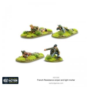 Warlord Games Bolt Action  France (BA) French Resistance Sniper & Light Mortar - 402215505 - 5060572509283