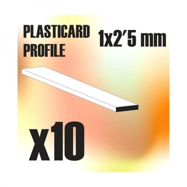 Green Stuff World   Plasticard ABS Plasticard - Profile PLAIN 2.5mm - 8436554366941ES - 8436554366941