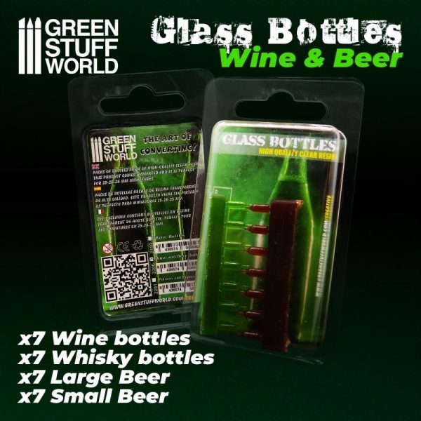 Green Stuff World   Green Stuff World Conversion Parts Wine and Beer Bottles Resin Set - 8436574505597ES - 8436574505597