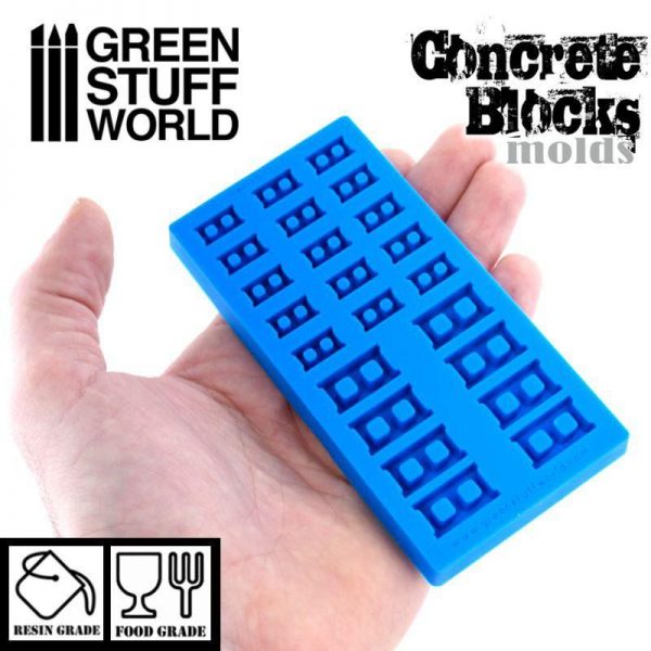 Green Stuff World   Mold Making Silicone molds - Concrete Bricks / Breeze Blocks - 8436554369096ES - 8436554369096