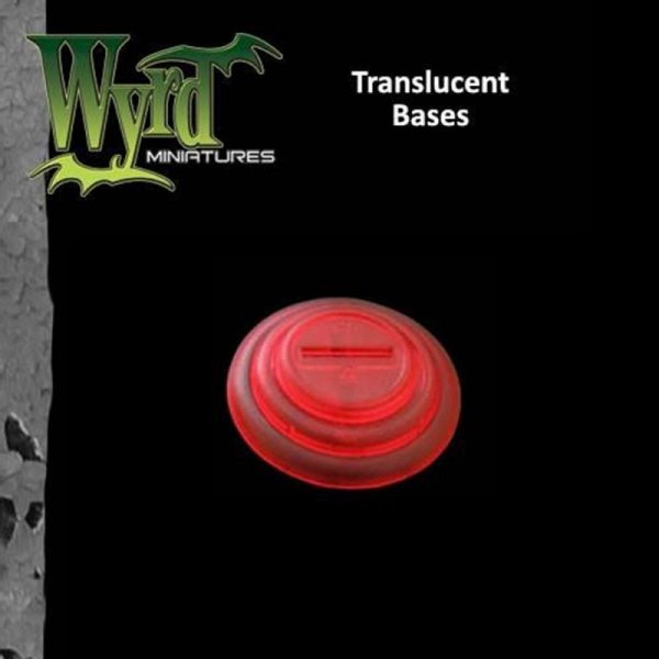Wyrd   Translucent Bases Red 30mm Translucent Bases - 10 Pack - WYR0046 - 813856013816