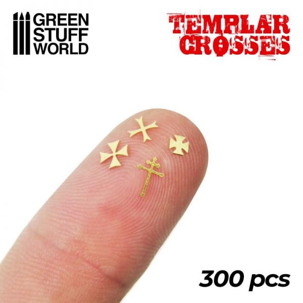 Green Stuff World   Etched Brass Etched Brass Templar Cross Symbols - 8436574508260ES - 8436574508260
