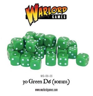 Warlord Games   D6 30 Green D6 (10mm) - WG-D6-35 - 5060200848296