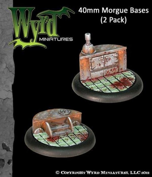 Wyrd   Morgue Bases Morgue 40mm bases (2 pack) - WYR0027 - 813856012413