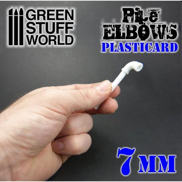 Green Stuff World   Plasticard Plasticard Pipe ELBOWS 7mm - 8436554368198ES - 8436554368198