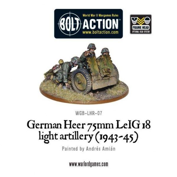 Warlord Games Bolt Action  Germany (BA) German Heer 75mm LEiG 18 Artillery - WGB-LHR-07 - 5060200846131