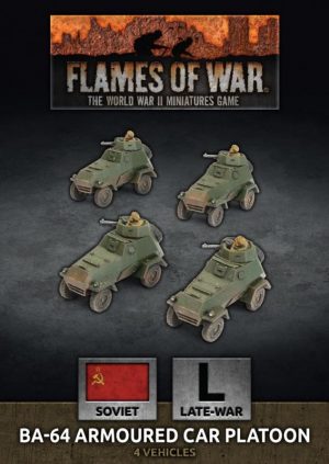 Battlefront Flames of War  Soviet Union Soviet BA-64 Armoured Car Platoon - SBX76 - 9420020251489