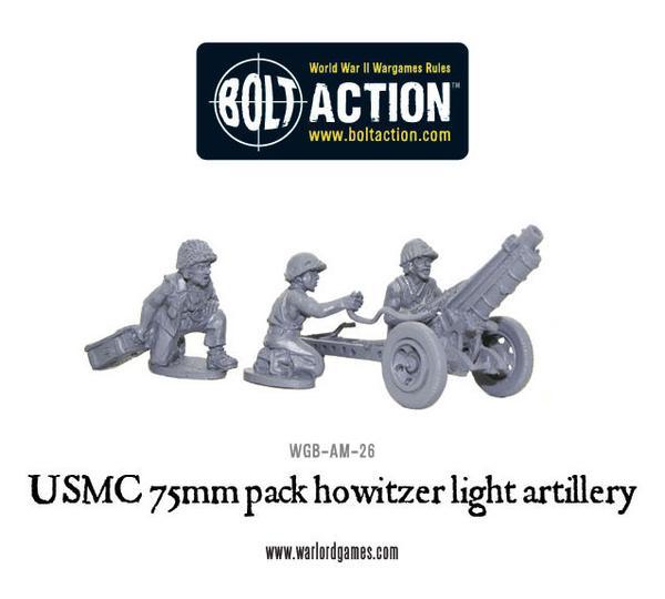 Warlord Games Bolt Action  United States of America (BA) USMC 75mm pack howitzer light artillery - WGB-AM-26 - 5060393702283