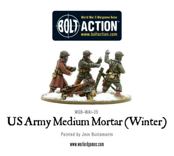 Warlord Games Bolt Action  United States of America (BA) US Army Medium Mortar (Winter) - WGB-WAI-25 - 5060393702931