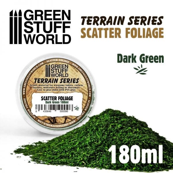 Green Stuff World   Lichen & Foliage Scatter Foliage - Dark Green - 180ml - 8435646500096ES - 8435646500096