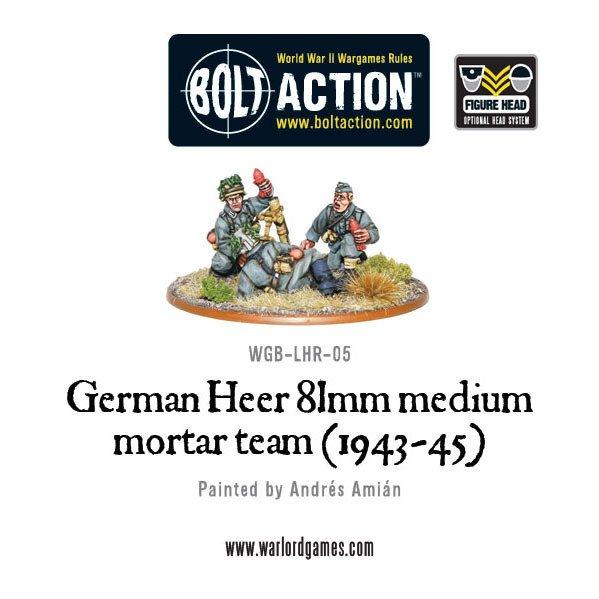 Warlord Games Bolt Action  Germany (BA) German Heer 81mm Medium Mortar - WGB-LHR-05 - 5060200846117