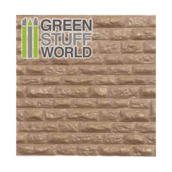 Green Stuff World   Plasticard ABS Plasticard - ROUGH ROCK WALL Textured Sheet - A4 - 8436554361090ES - 8436554361090