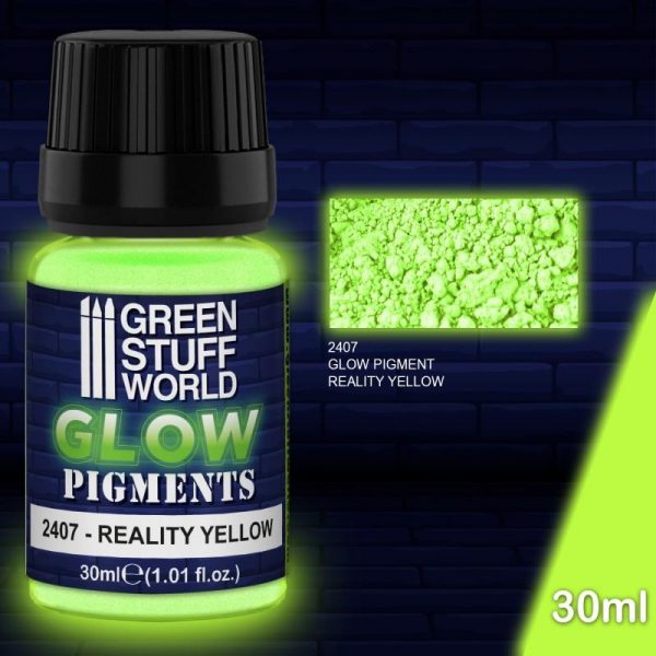 Green Stuff World   Glow in the Dark Pigments Glow in the Dark Pigment - REALITY YELLOW - 8436574507669ES - 8436574507669