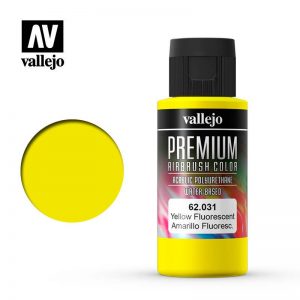 Vallejo   Premium Airbrush Colour Premium Color 60ml: Yellow Fluorescent - VAL62031 - 8429551620314