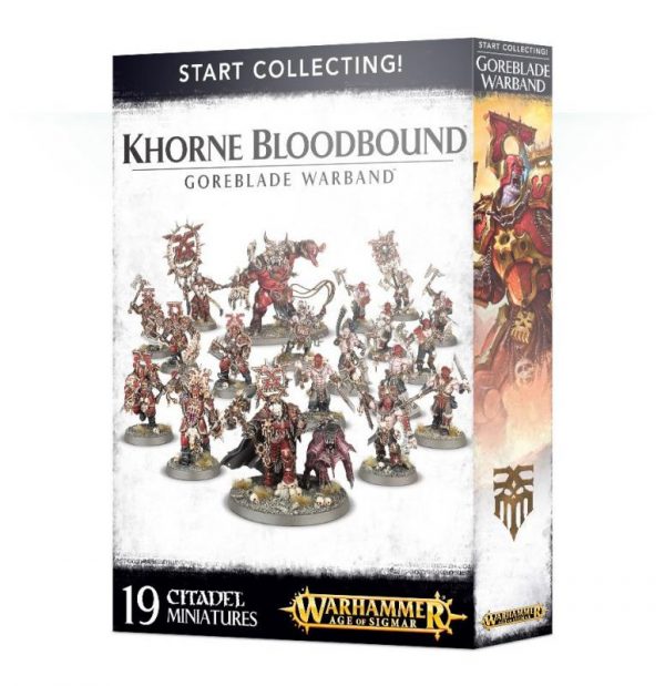 Games Workshop Age of Sigmar  Blades of Khorne Start Collecting! Khorne Bloodbound Goreblade Warband - 99120201066 - 5011921079964
