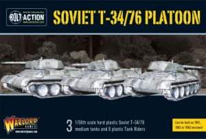 Warlord Games Bolt Action  Soviet Union (BA) Soviet T34/76 Medium Tank Platoon - WGB-START-19 - 5060393701743