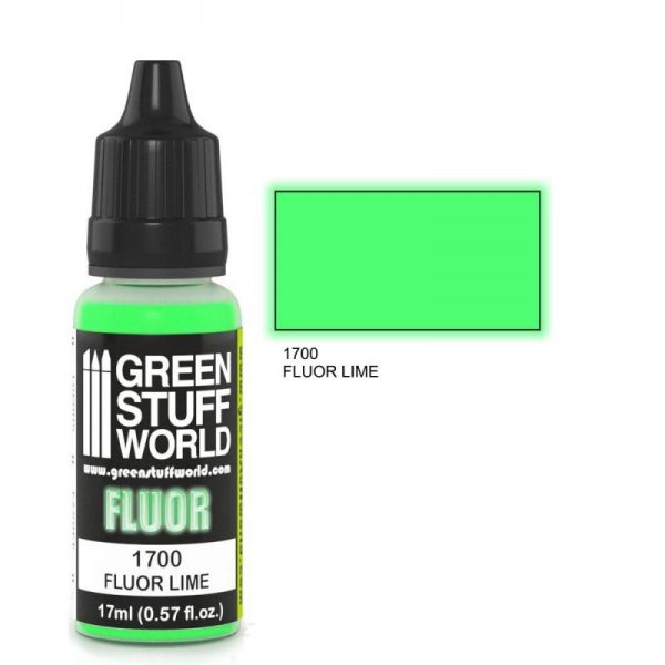 Green Stuff World   Fluorescent Paints Fluor Paint LIME - 8436574500592ES - 8436574500592