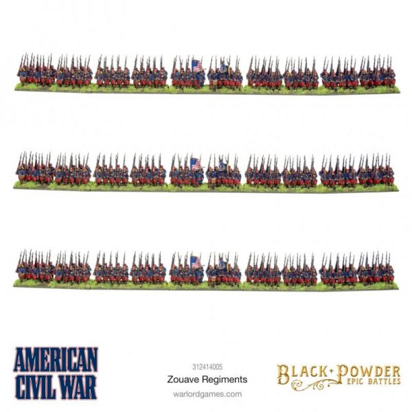 Warlord Games Black Powder Epic Battles  Black Powder Epic Battles Epic Battles: American Civil War Zouaves Regiments - 312414005 - 5060572509269