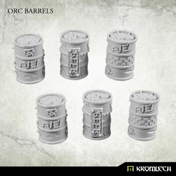 Kromlech   Junk City Bases Orc Junk City Barrels (6) - KRBK011 - 5902216114852