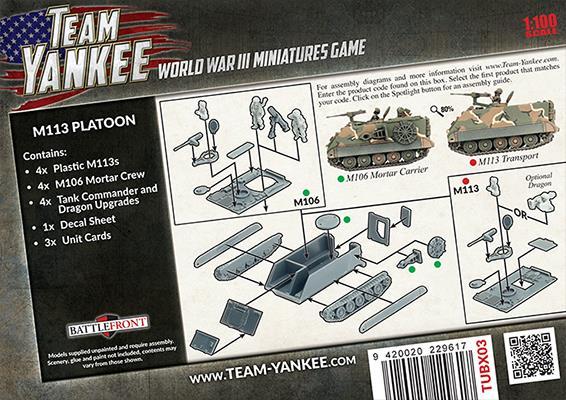 Battlefront Team Yankee  Americans M113 Platoon (plastic) - TUBX03 - 9420020229617