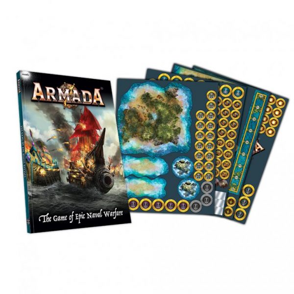 Mantic Kings of War Armada  Kings of War Armada Essentials Armada Rulebook & Templates - MGARM102 - 5060469666419