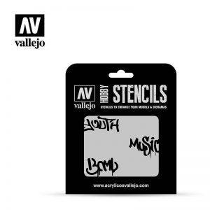 Vallejo   Stencils AV Vallejo Stencils - 1:35 Street Art No. 1 - VALST-LET003 - 8429551986526