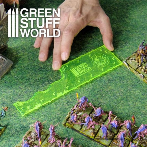 Green Stuff World   Tapes & Measuring Sticks Gaming Measuring Tool - Fluor Lime Green - 8435646500768ES - 8435646500768