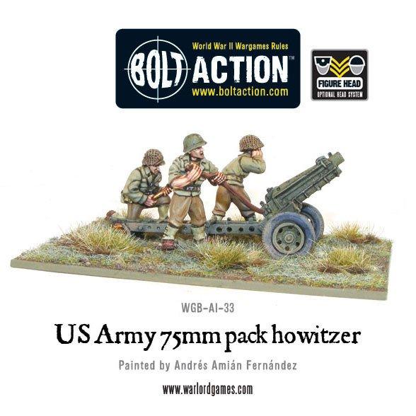 Warlord Games Bolt Action  United States of America (BA) US Army 75mm Howitzer - WGB-AI-33 - 5060200844922