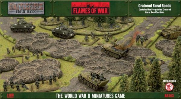 Gale Force Nine   Battlefield in a Box Flames of War: Cratered Rural Roads - BB143 -
