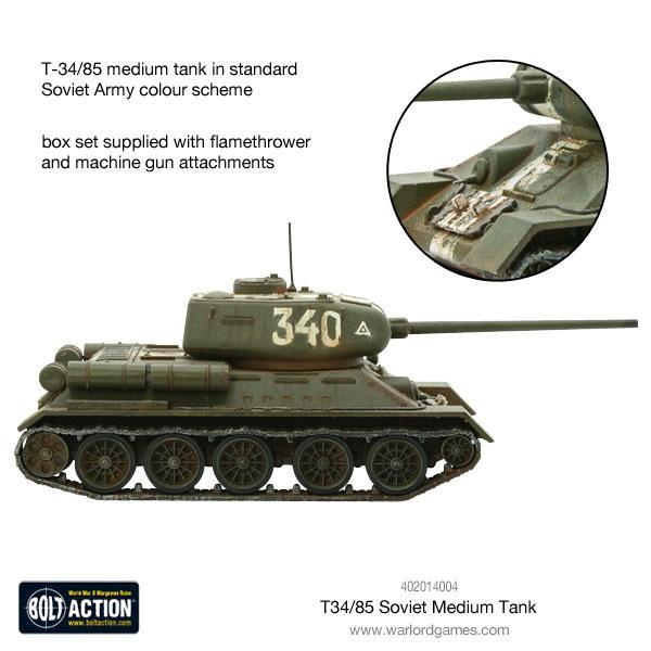 Bolt Action  Soviet Union (K47) Soviet T-34/85 Medium Tank (plastic) - 402014004 - 5060572500174