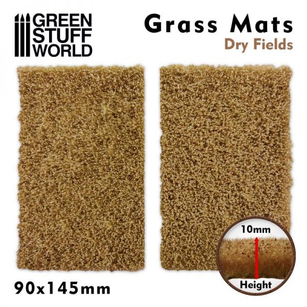 Green Stuff World   Grass Mats Grass Mat Cutouts - Dry Fields - 8436574508390ES - 8436574508390