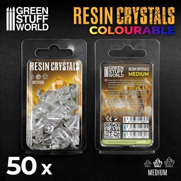 Green Stuff World   Green Stuff World Conversion Parts CLEAR Resin Crystals - Medium - 8436574508970ES - 8436574508970