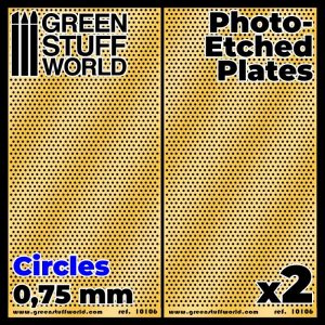 Green Stuff World   Etched Brass Photo-etched Plates - Medium Circles - 8436574506051ES - 8436574506051