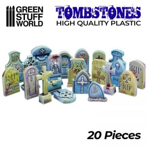 Green Stuff World   Modelling Extras 20x Gravestones Plastic Set - 8436574505481ES - 8436574505481
